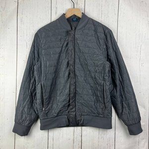 George‎ Small (34-36) Bomber Lightweight Puffer Jacket Gray Men 100% Polyester